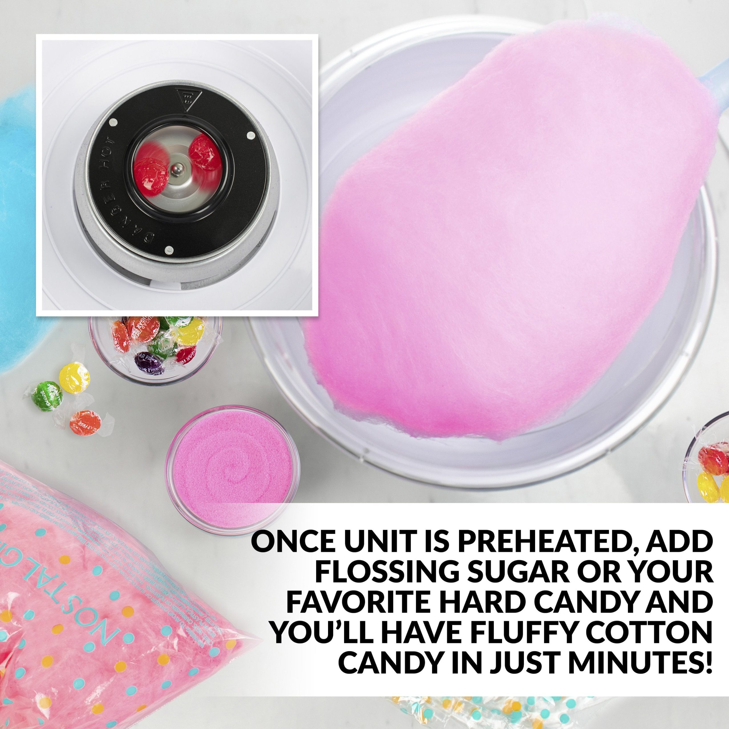 Retro Hard Candy Cotton Candy Maker - Image 4
