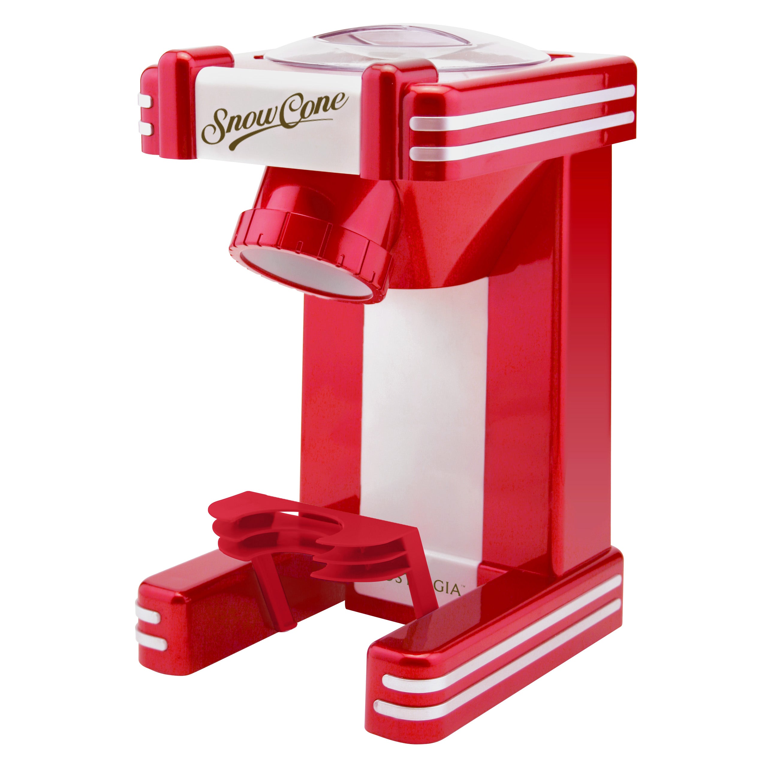 Nostalgia Retro Single Snow Cone Maker. Red - Image 2