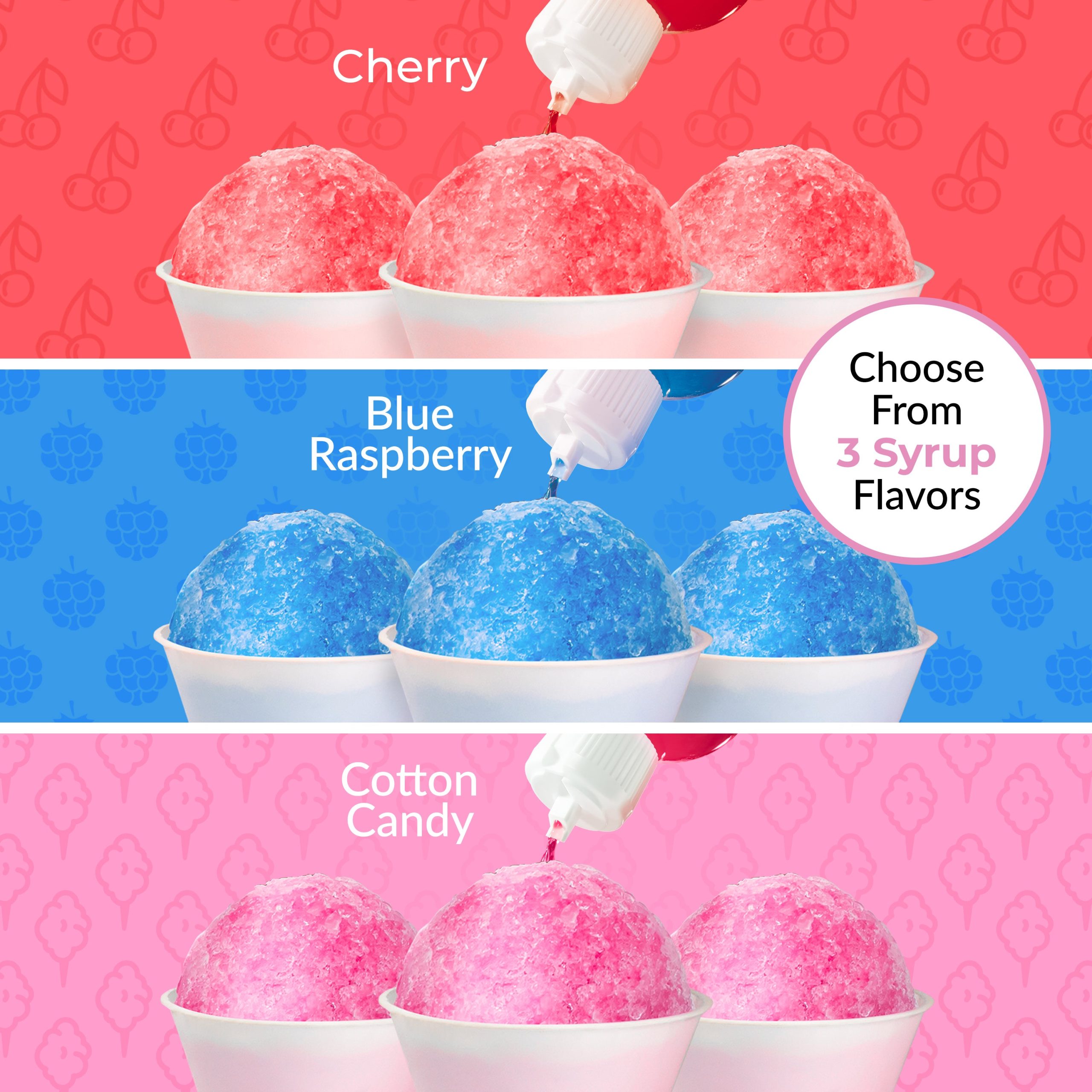 Premium 16-Ounce Snow Cone Syrups. Cups and Spoon-Straws Party Kit - Image 4