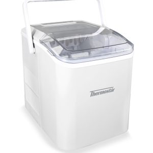 Thermostar 26-Pound Automatic Self-Cleaning Portable Countertop Ice Maker Machine With Handle