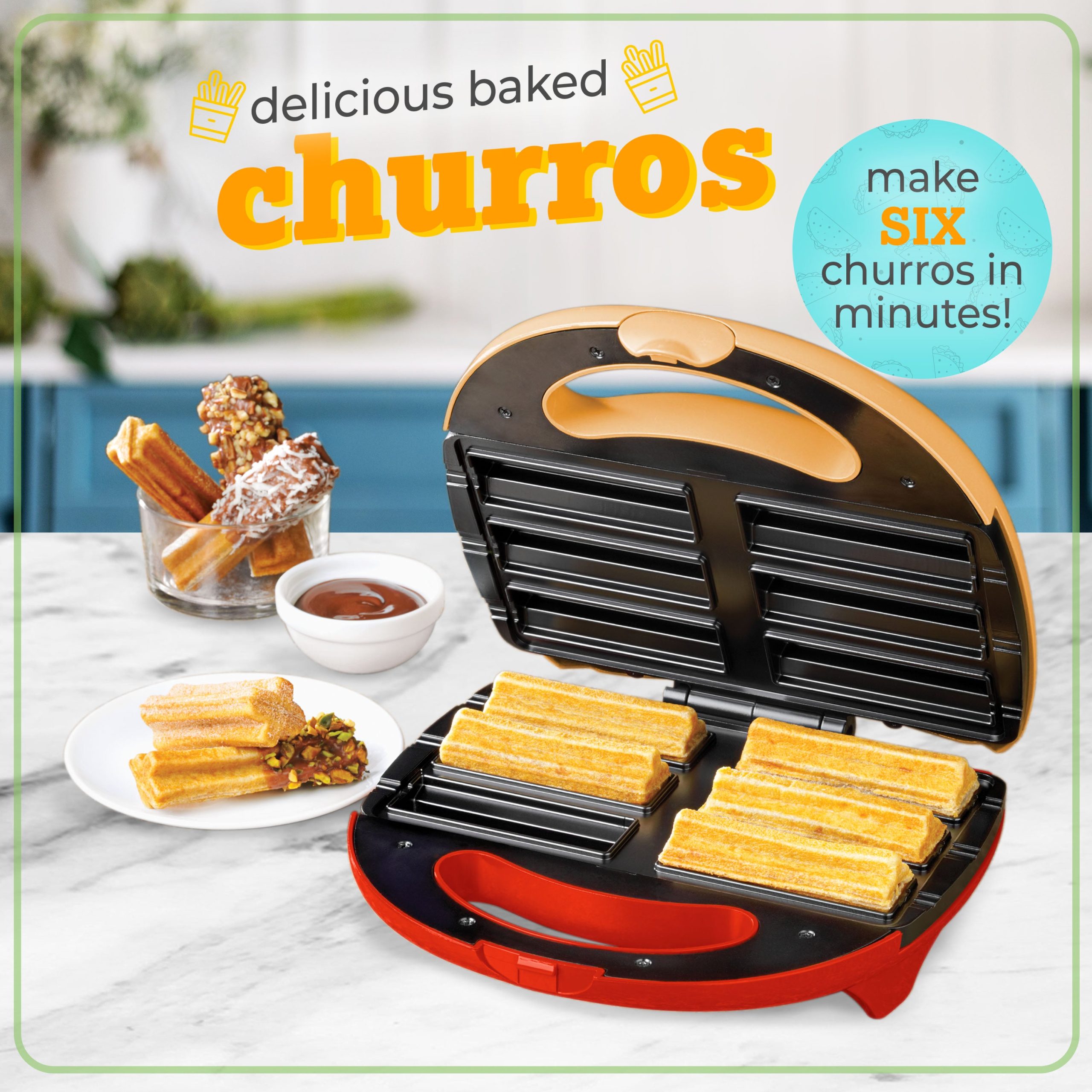 Taco Tuesday Electric Churro Maker. Red and Yellow - Image 2