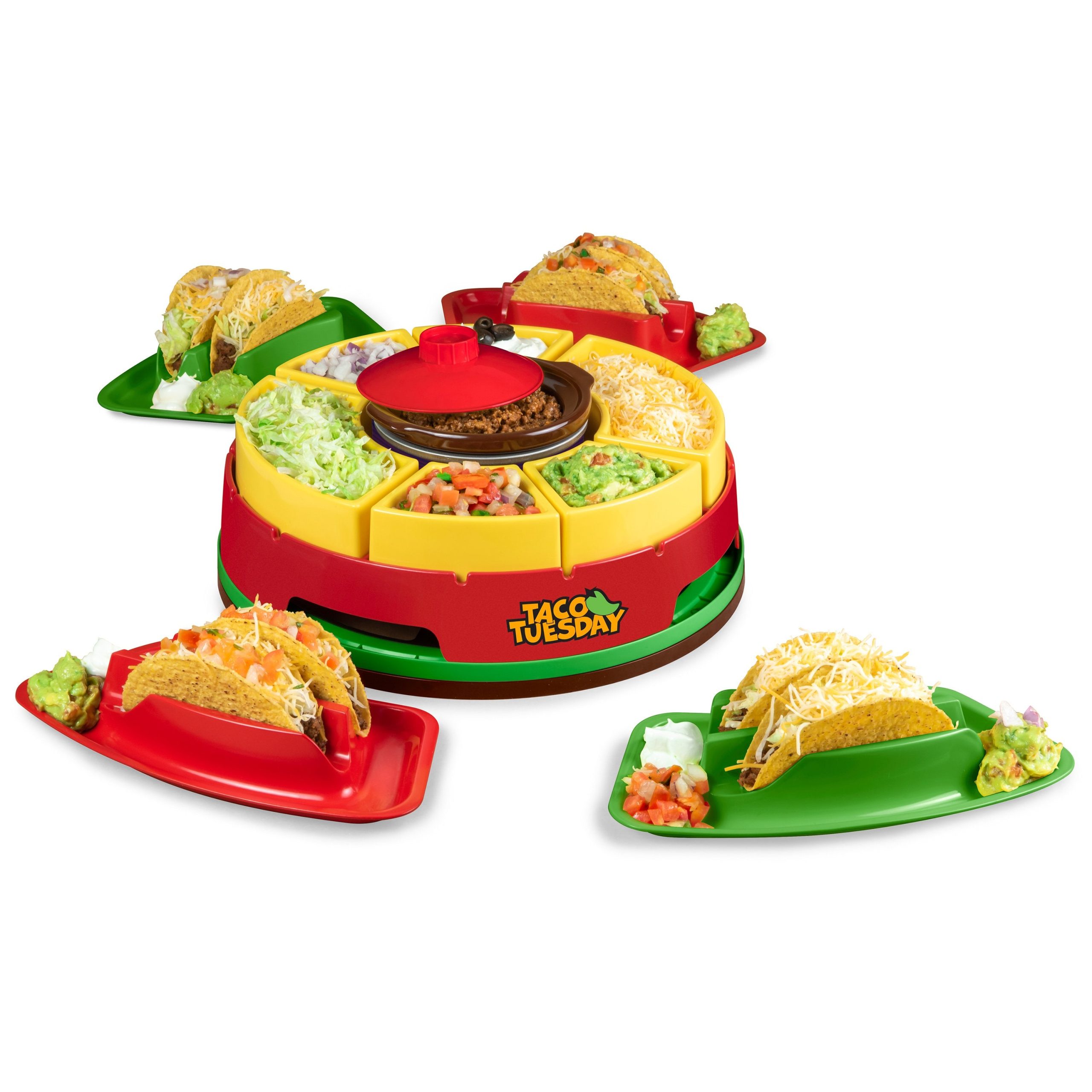 Taco Tuesday Heated Lazy Susan Taco Bar