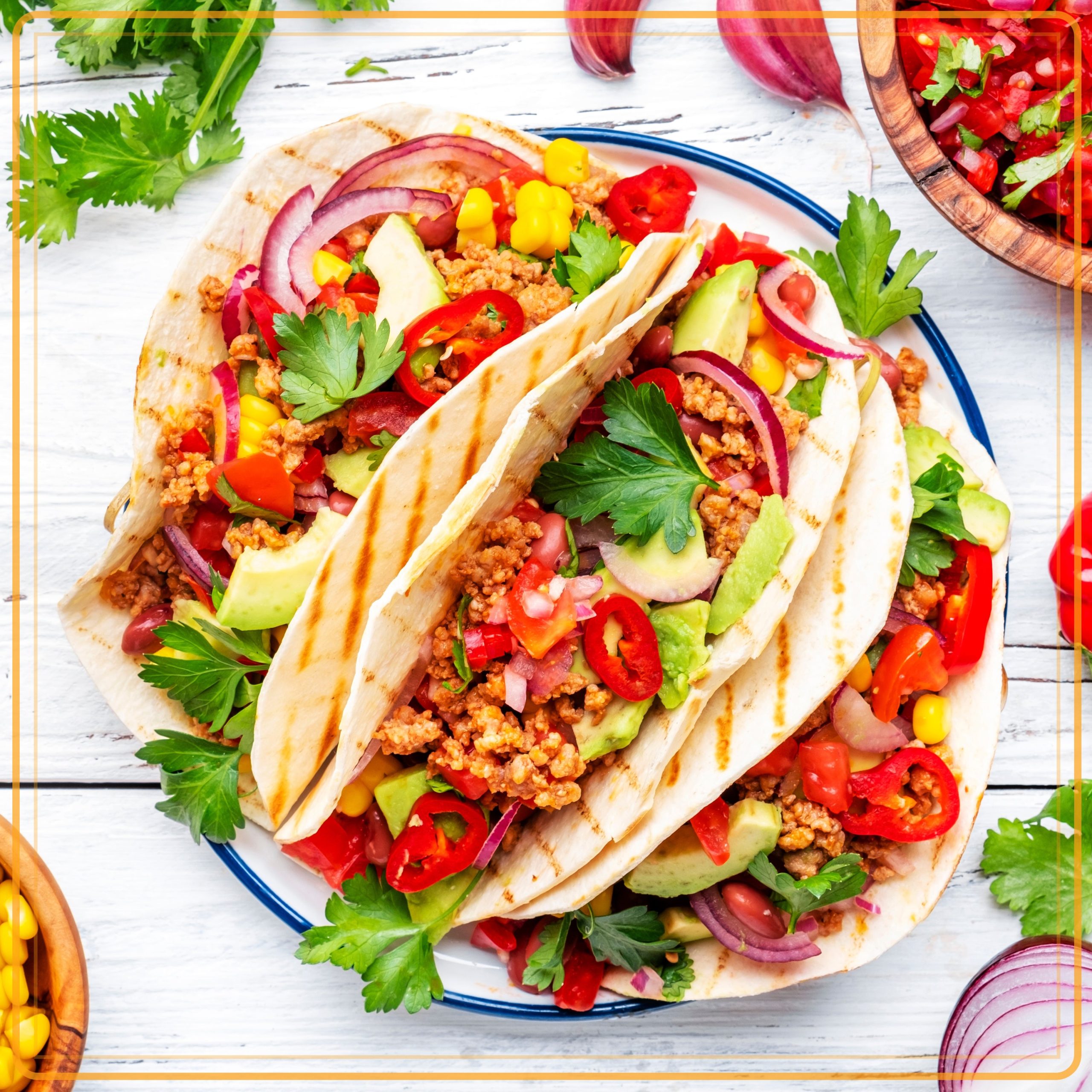Taco Tuesday Heated Lazy Susan Taco Bar - Image 6