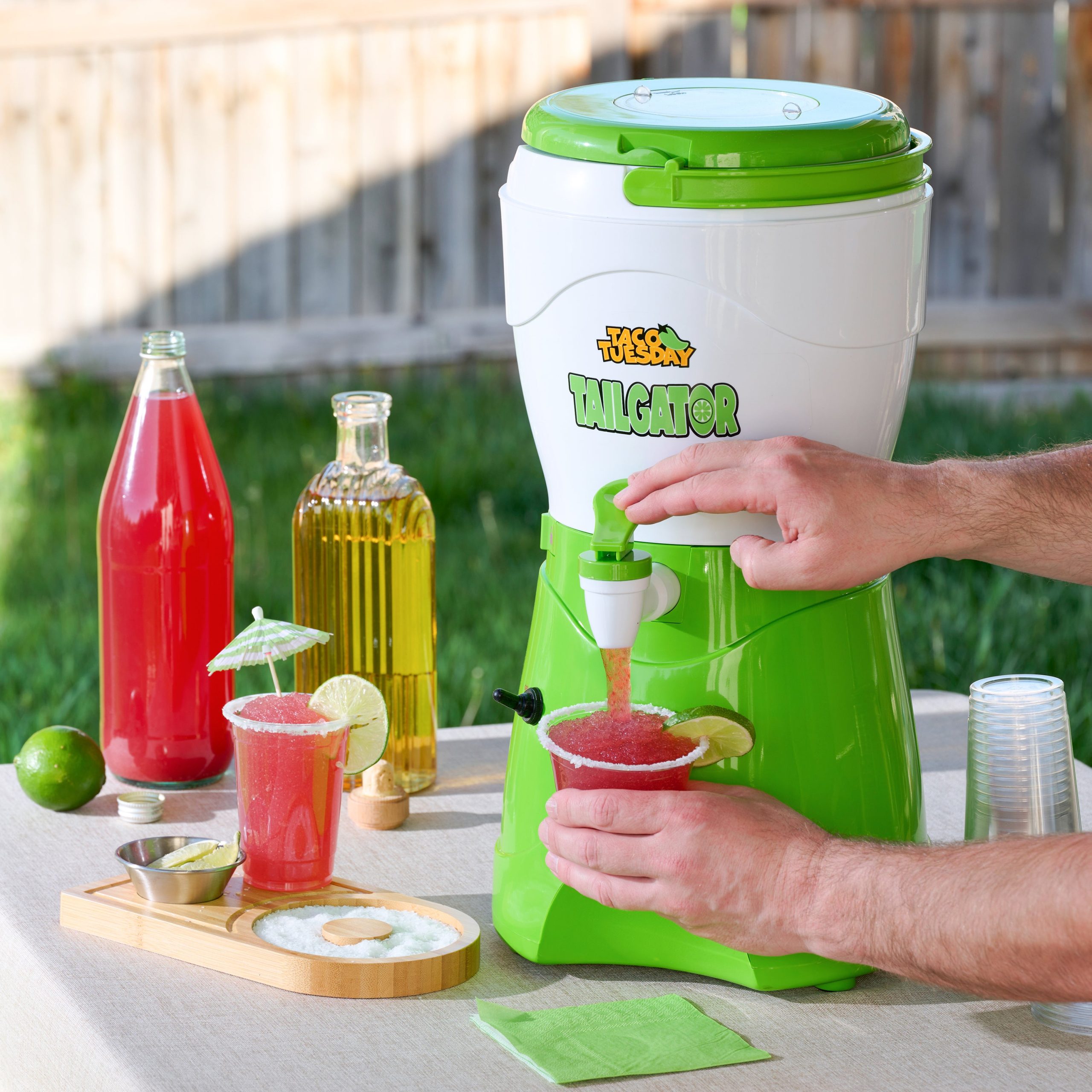 Taco Tuesday 1-Gallon AC/DC Tailgater Party Frozen Margarita & Slush Machine. Green - Image 9
