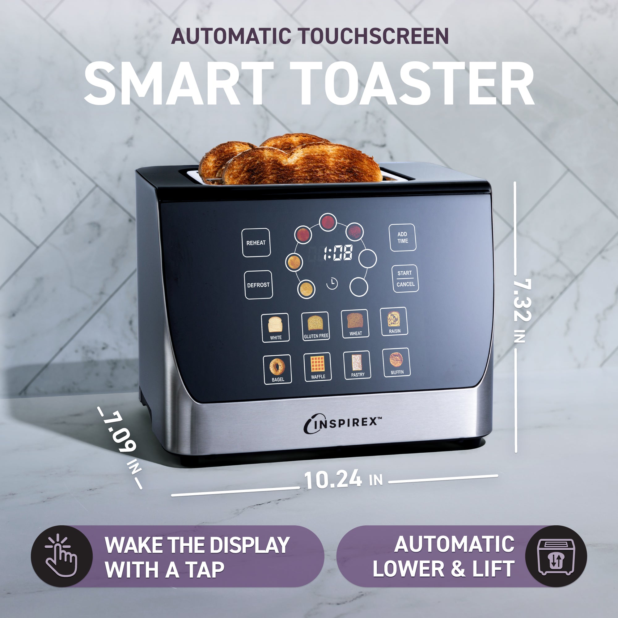 Inspirex Interactive Touchscreen Automatic Toaster - Image 2